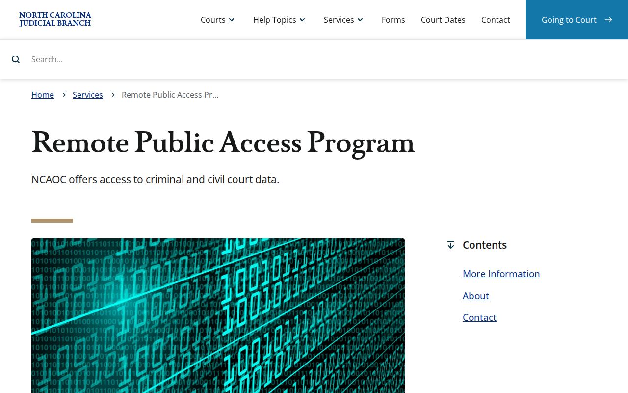 Stanly County case search source from North Carolina Remote Public Access Program