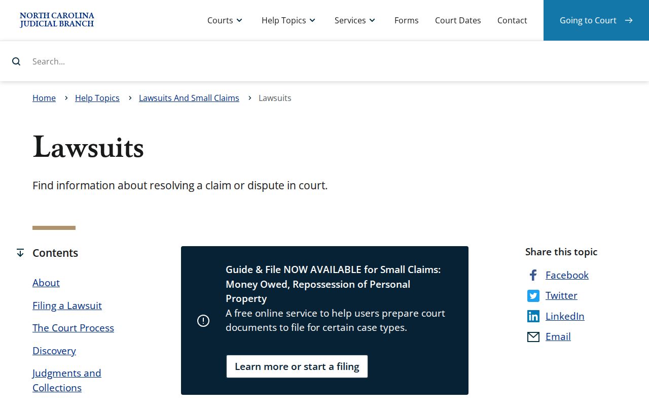 Stanly County civil docket source for lawsuits and small claims guidance