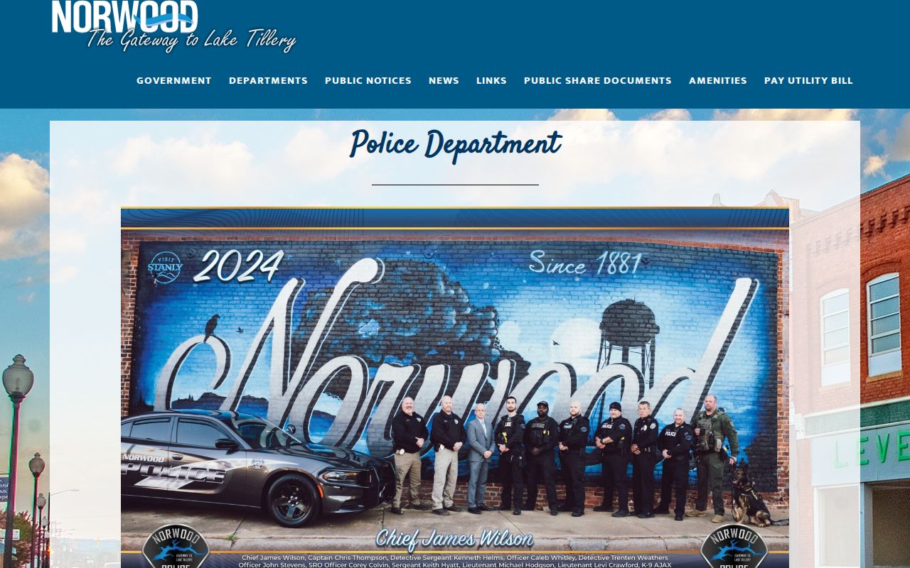 Norwood court docket source showing official Norwood Police Department information